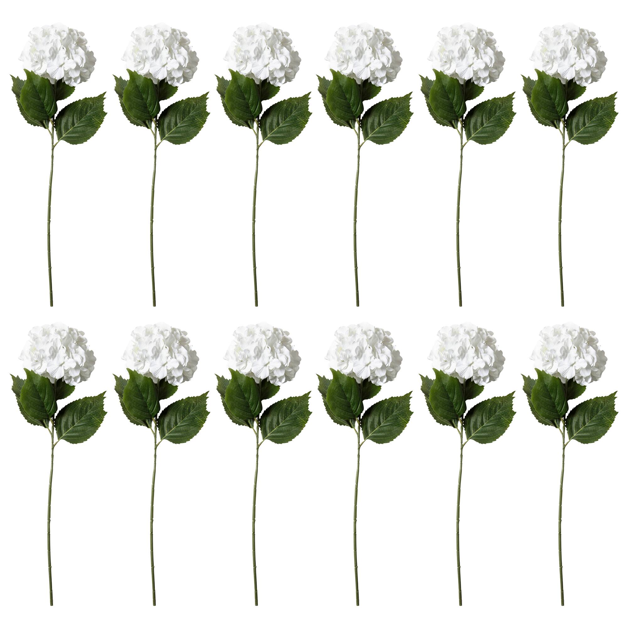 12 Pack: Classic Traditions™ White Hydrangea Stem by Ashland®